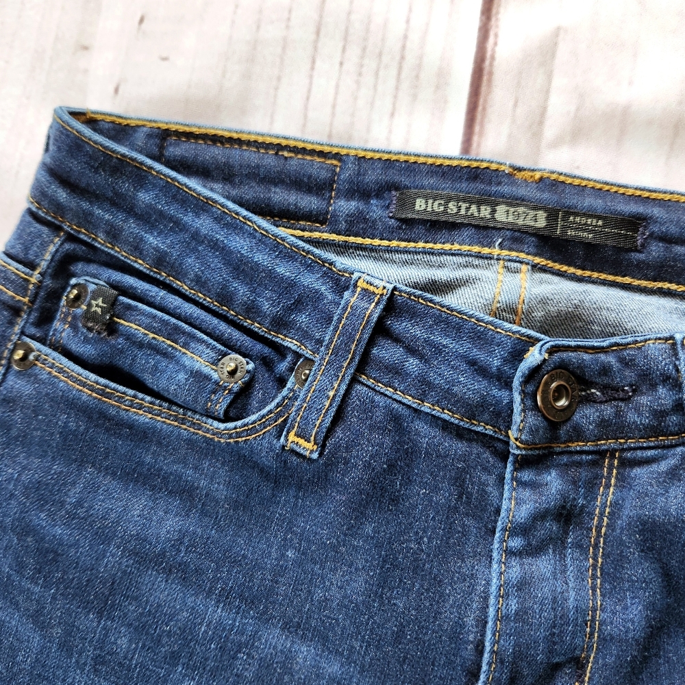 Big Star 1974 "Andrea Skinny" Mid-rise Indigo Blue Jean Y2K | Women's Size 25 - Picture 5 of 11